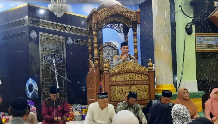 Kapolsek Watang Sawitto Hadiri Maulid Nabi Muhammad SAW di Masjid Taqwa Kelurahan Siparappe