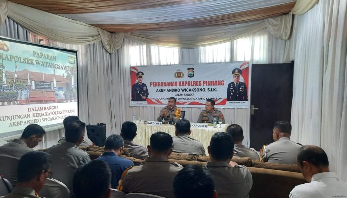 Kapolsek Watang Sawitto Sambut Kunjungan Kerja Perdana Kapolres Pinrang