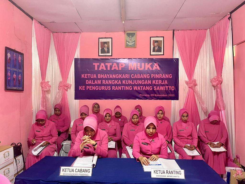Kungker, Pengurus Bhayangkari Ranting Polsek Watang Sawitto Terima Arahan Dari Ketua Bhayangkari Cabang Pinrang
