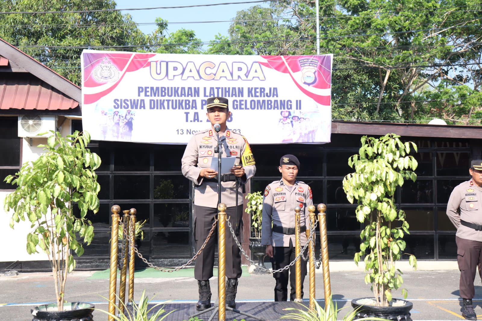 76 Siswa SPN Polda Sulsel Melaksanakan Latihan Kerja, Kapolres Soppeng : Selamat Datang dan Selamat Belajar