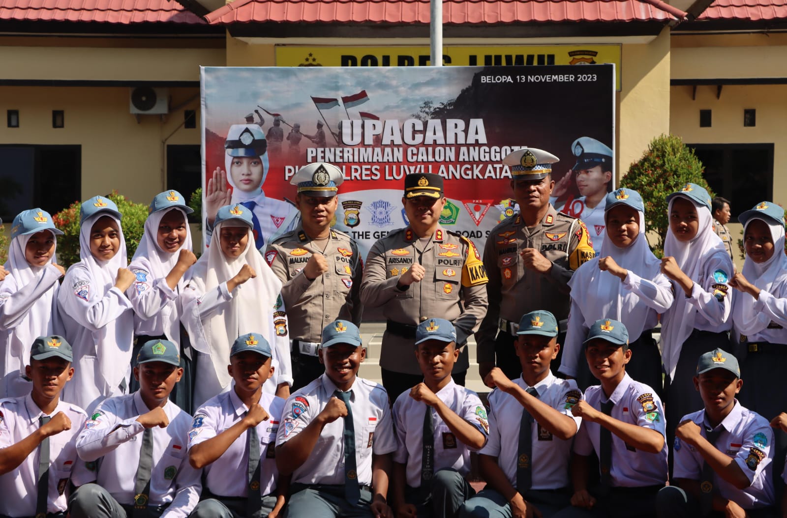 Polres Luwu Kembali Latih Calon Anggota PKS, AKBP Arisandi : Mereka Agen Kamseltibcar Lantas Di Lingkungan Sekolah