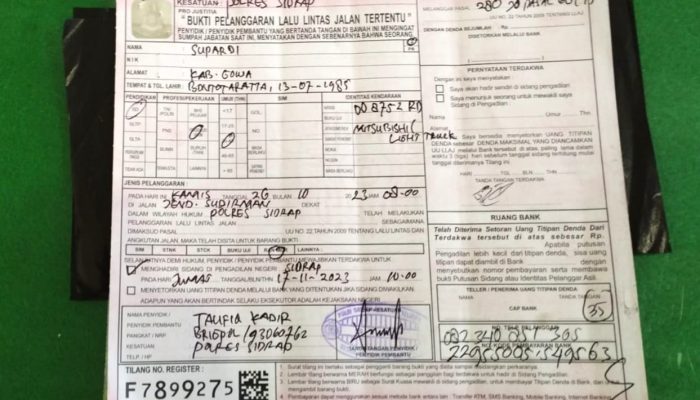 Pemilik Mobil Yang Ditilang di Sidrap Bantah Melakukan Pembayaran Diluar Biaya Tilang