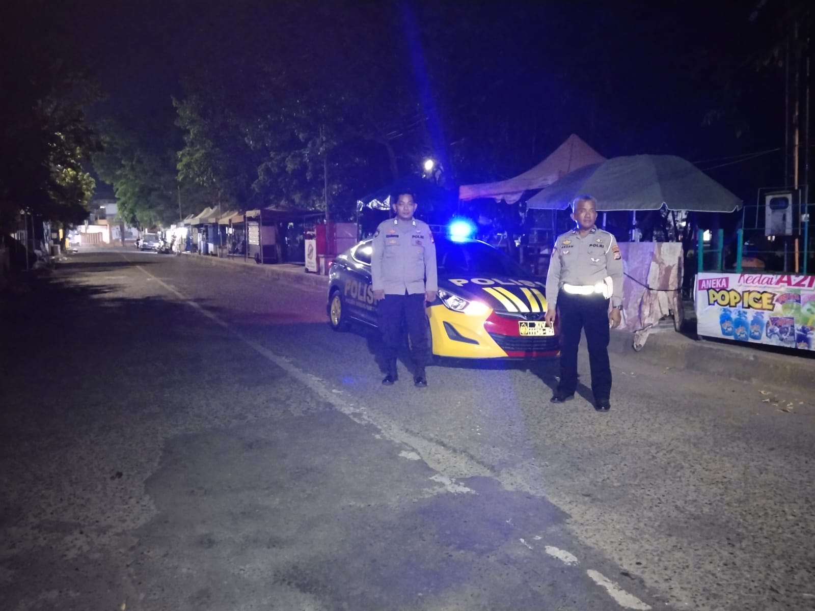 Personil Polsek Watang Sawitto Menyisir Titik Rawan Gangguan Kamtibmas