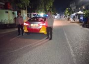 Cegah Gangguan Kamtibmas di Malam Hari,Personil Polsek Watang Sawitto Laksanakan Patroli Blue Light