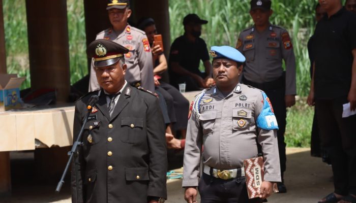 Polres Toraja Utara Kembali Gelar Upacara Persemayaman Jenazah Secara Dinas Kepolisian di Tampo Tallunglipu