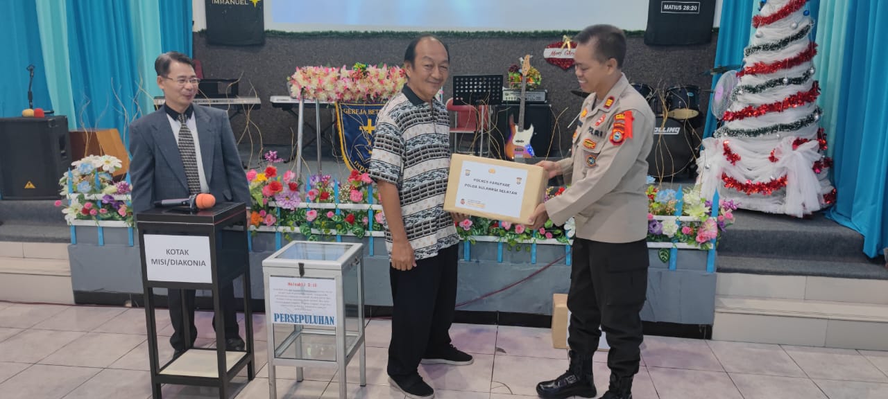 Emban Amanah Minggu Kasih, Kasat Binmas Sampaikan Pesan Kapolres Parepare Di Gereja Bethany
