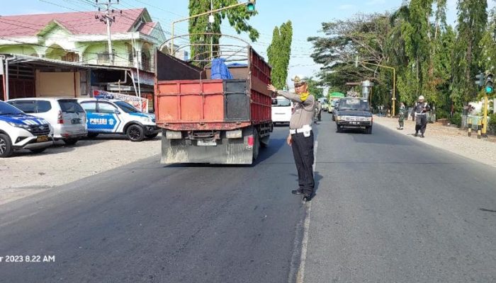 Kunker Danrem 141 di Makodim 1420, Ini yang Dilakukan Sat Lantas Polres Sidrap