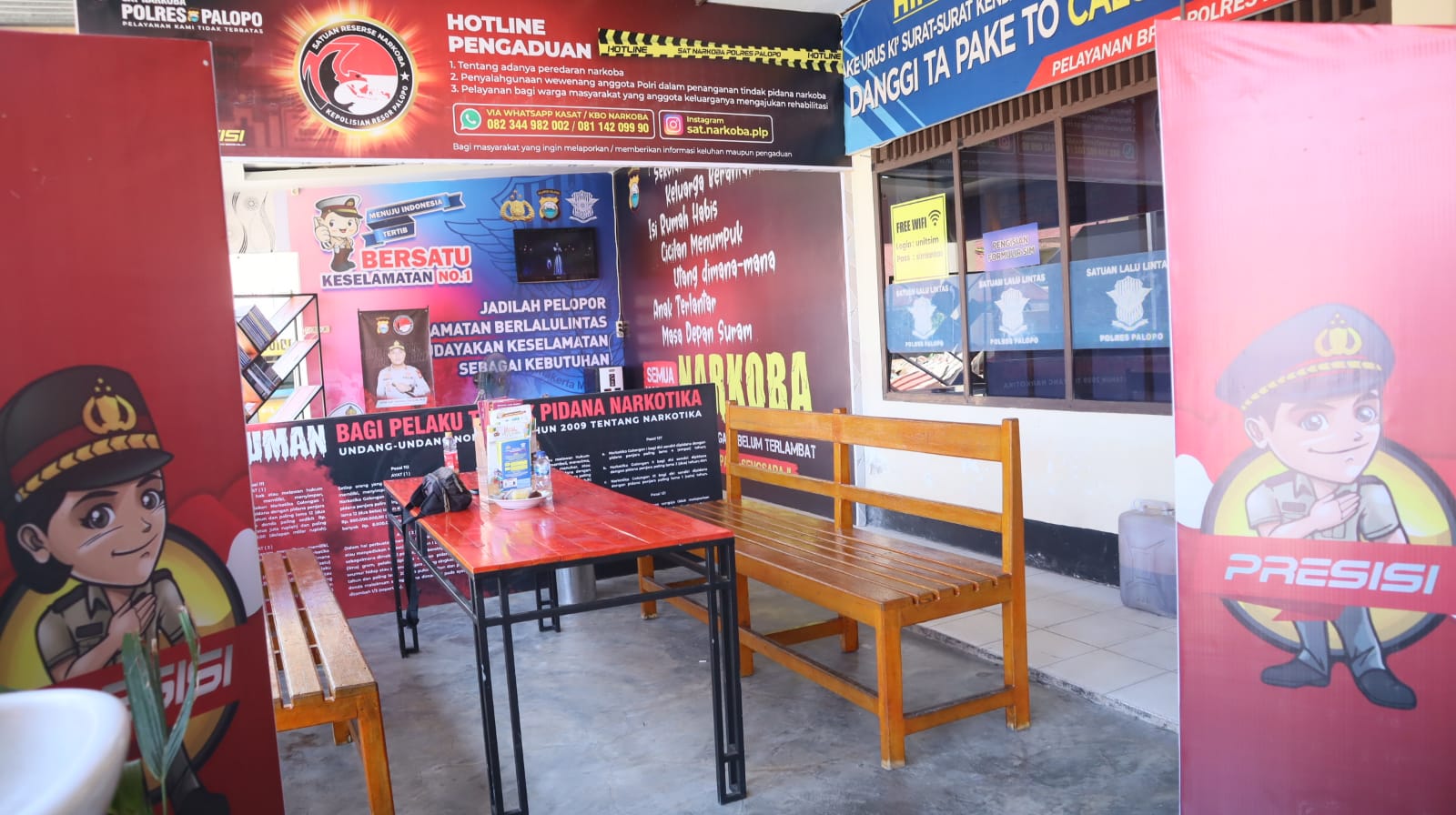 Lagi, AKBP Safi'i Sulap Ruang Tunggu Dengan Beri Faslitas Coffe Gratis dan WiFi Gratis