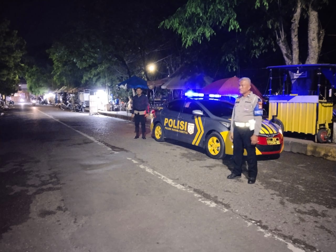 Kapolsek Watang Sawitto Turunkan Personil Laksanakan Patroli Malam Hari