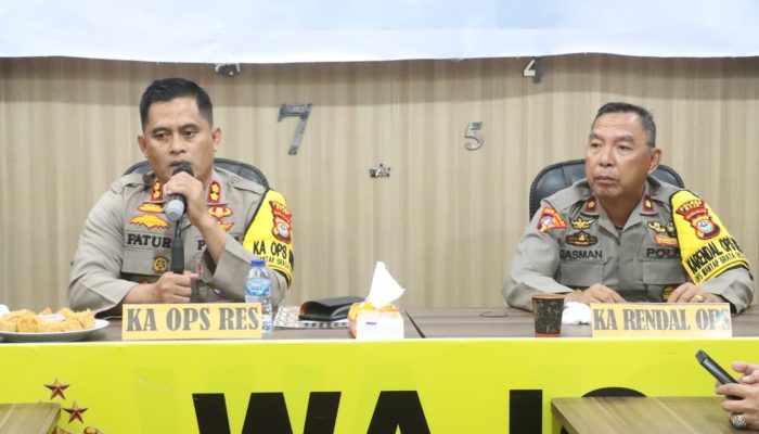 Kapolres Wajo Pimpin Anev Dalam Rangka Operasi Mantap Brata 2023-2024