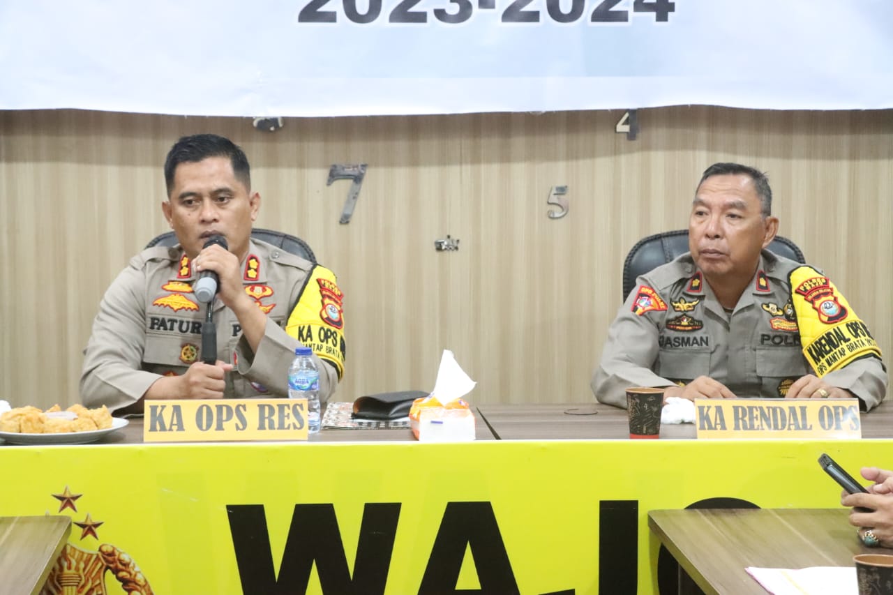 Kapolres Wajo Pimpin Anev Dalam Rangka Operasi Mantap Brata 2023-2024