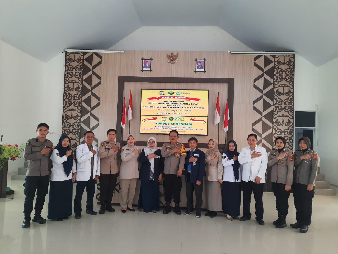 Polres Luwu Menerima Kunjungan Tim Surveyor LPA KAKP Klinik Bhayangkara Polres Luwu.