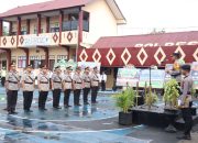 Kapolres Soppeng Pimpin Langsung Upacara Sertijab Kabag SDM, Kasat Lantas, Kasat Intelkam, Kapolsek Lilirilau dan Kasie Humas