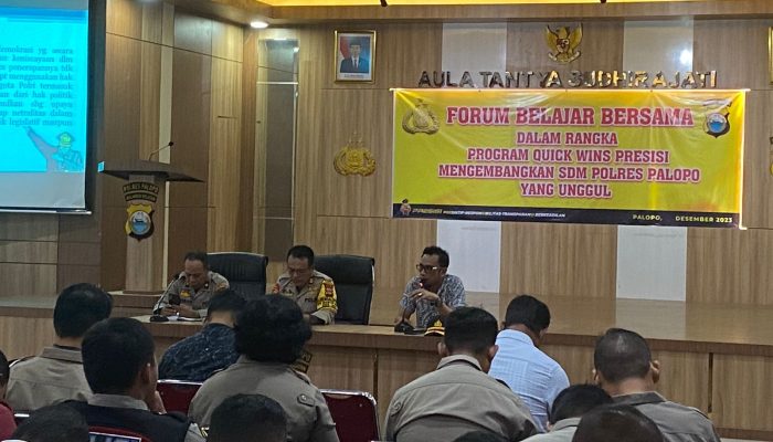 Kabag SDM Polres Palopo Pimpin Pelaksanaan Forum Polri Belajar