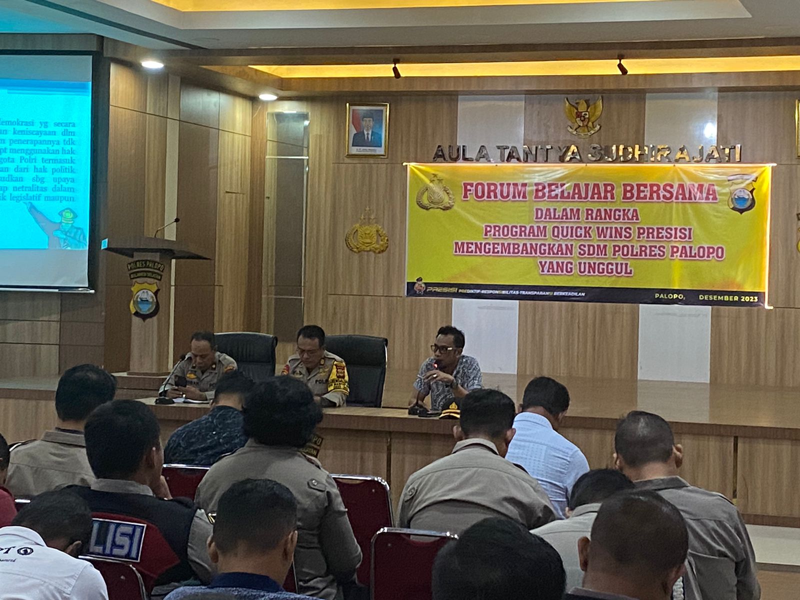 Kabag SDM Polres Palopo Pimpin Pelaksanaan Forum Polri Belajar