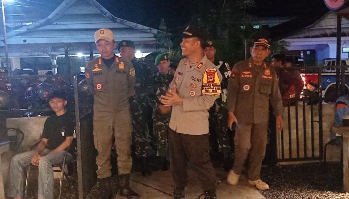 Jaga Kamtibmas, TNI-Polri dan Satpol PP Kota Palopo Laksanakan Patroli Malam hari