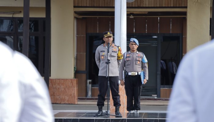 Pimpin Apel Pagi, Ini Arahan Kapolres Pinrang Kepada Personilnya
