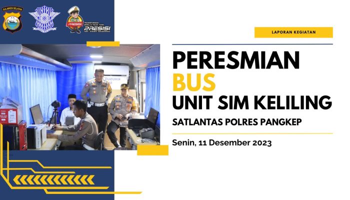 Luar Biasa, Sat Lantas Polres Pangkep Kini Hadirkan Mobil Simkel Untuk Mempermudah Pelayanan Perpanjangan SIM