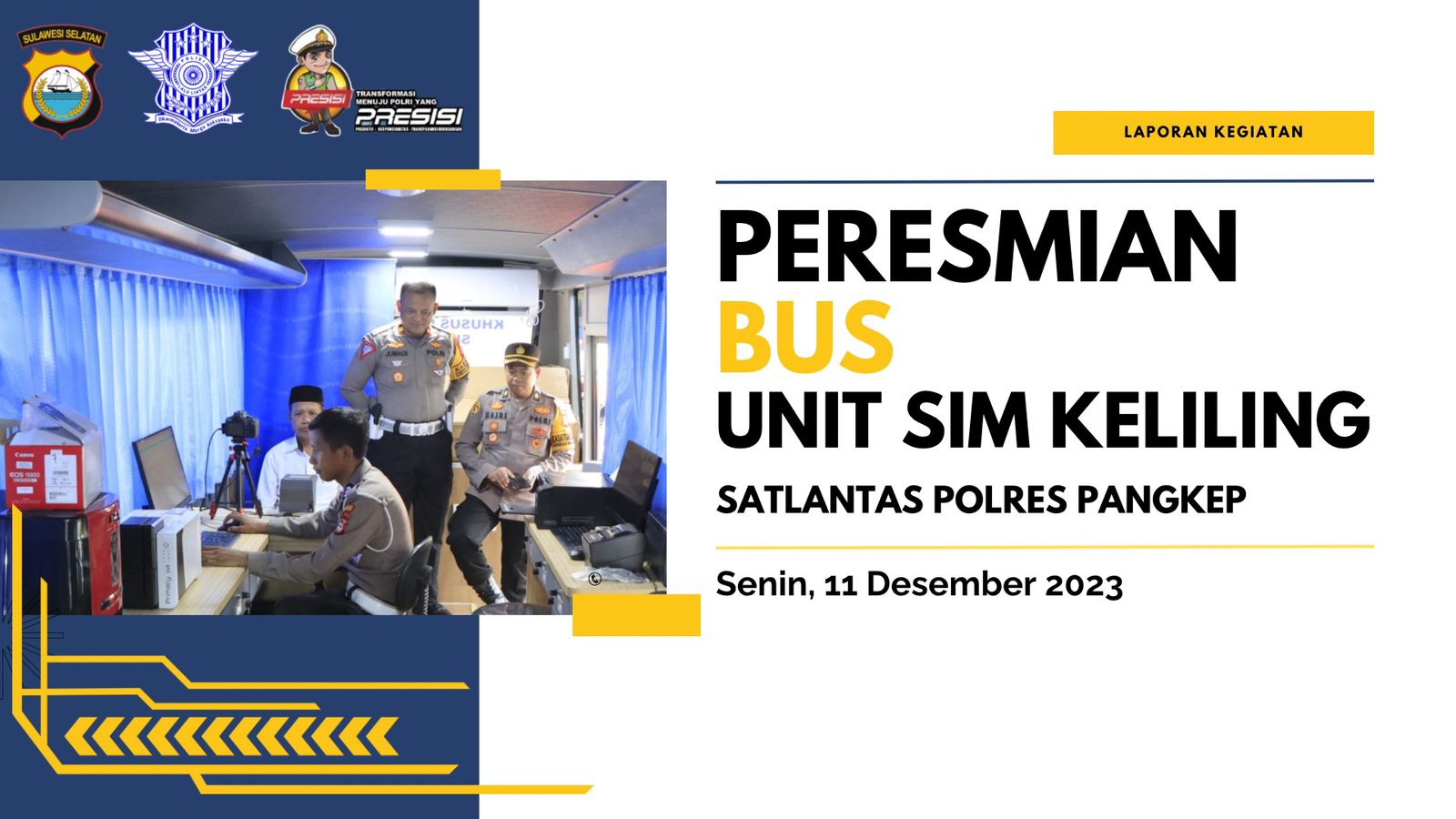 Luar Biasa, Sat Lantas Polres Pangkep Kini Hadirkan Mobil Simkel Untuk Mempermudah Pelayanan Perpanjangan SIM