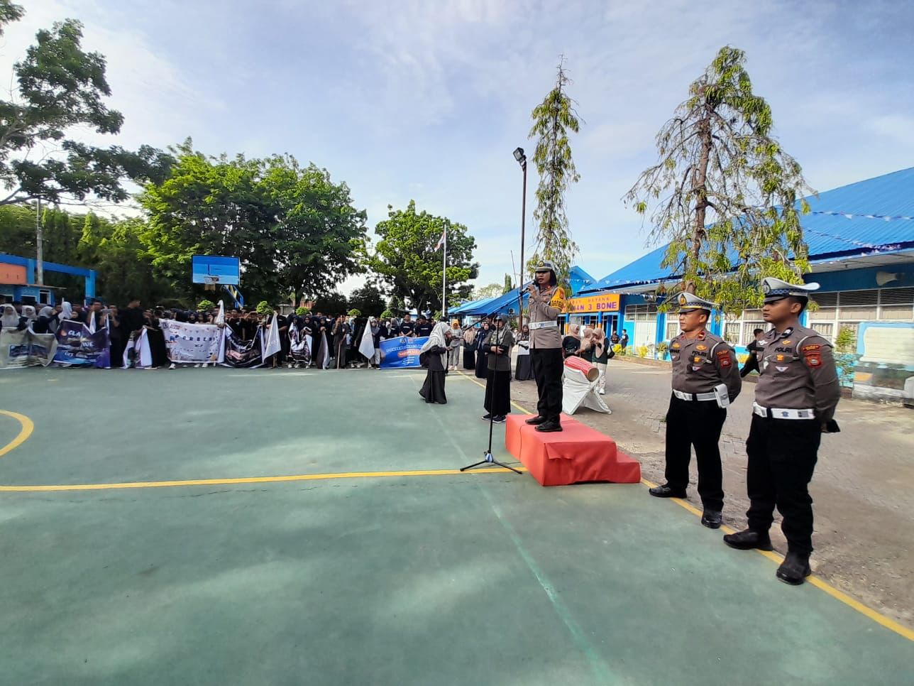 Police Goes To School, Satlantas Polres Bone Kunjungi SMAN 3 Bone