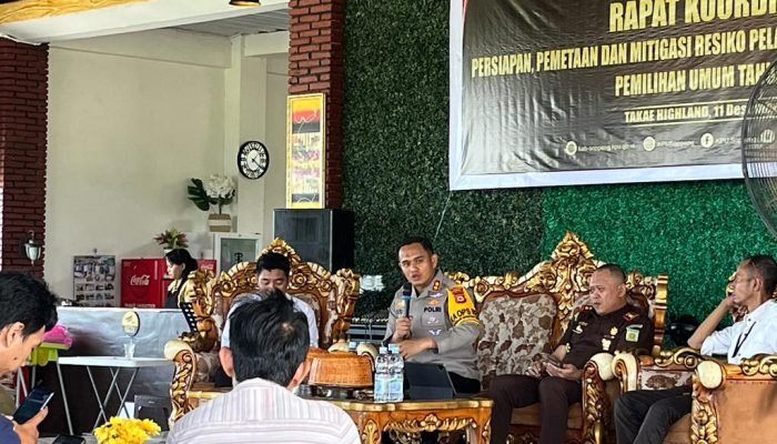 AKBP DR. H.Muhammad Yusuf Usman Jadi Narasumber Rakor Persiapan Pemetaan Dan Mitigasi Resiko Distribusi Logistik KPU Soppeng