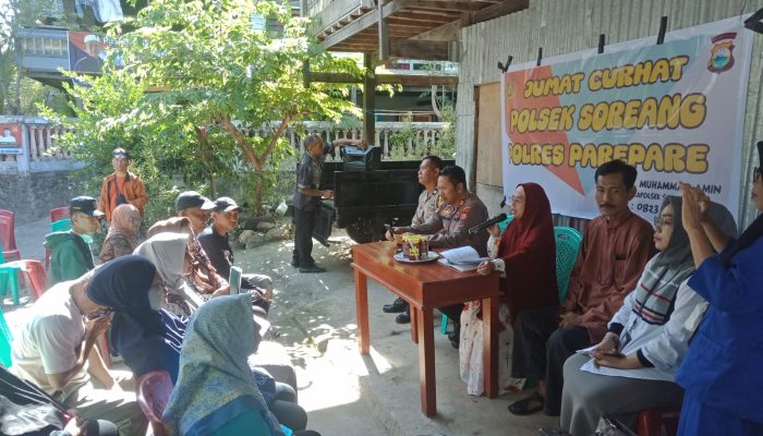 Jumat Curhat Polsek Soreang, AKP. H. Muh Amin Sampaikan Pesan Kapolres Parepare