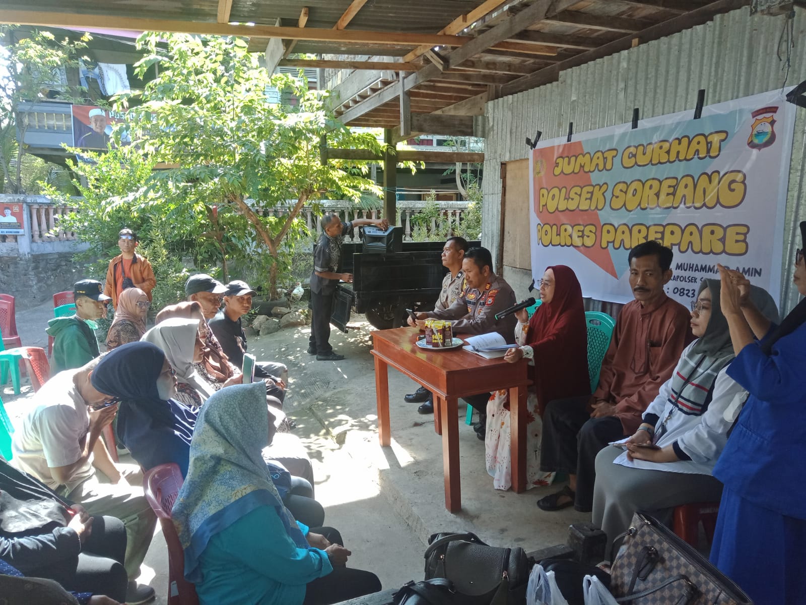 Jumat Curhat Polsek Soreang, AKP. H. Muh Amin Sampaikan Pesan Kapolres Parepare