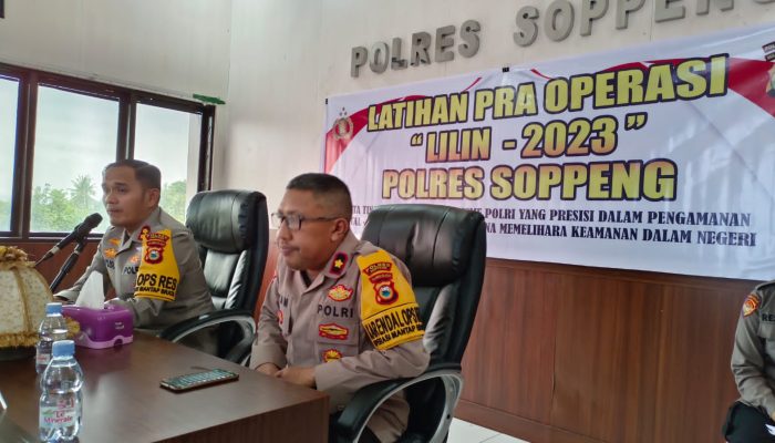 Kapolres Soppeng Pimpin Pelaksanaan Latpra Ops Lilin 2023