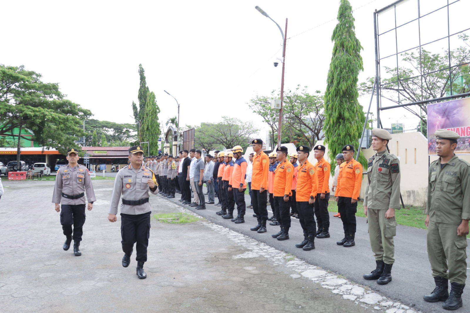 Polres Pinrang Gelar Apel Kesiapsiagaan Penanggulangan Bencana Tahun 2023
