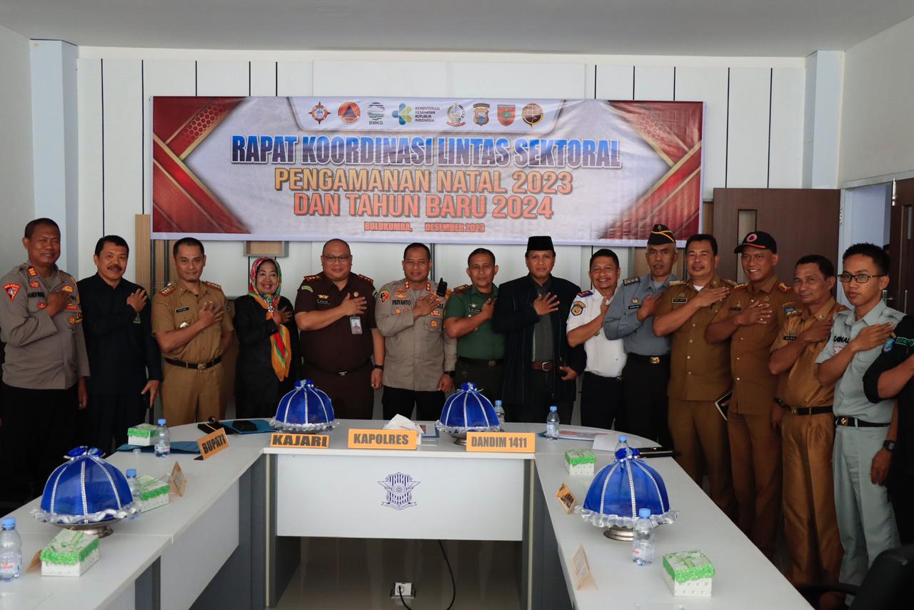Kapolres Bulukumba Pimpin Rakor Lintas Sektoral Bahas Pengamanan Nataru