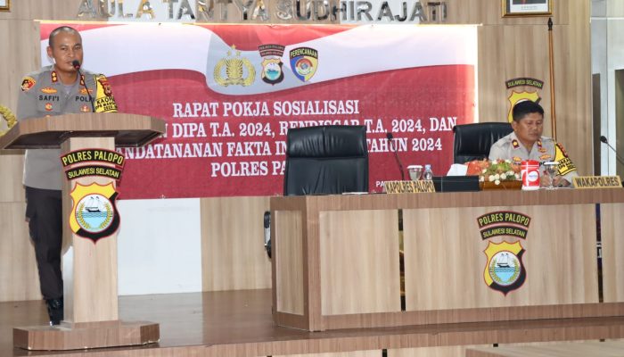 Polres Palopo Gelar Menggelar Rapat Sosialisasi Penyerahan Dipa 2024