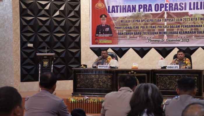 Polres Pinrang Gelar Latihan Pra Ops Lilin 2023​