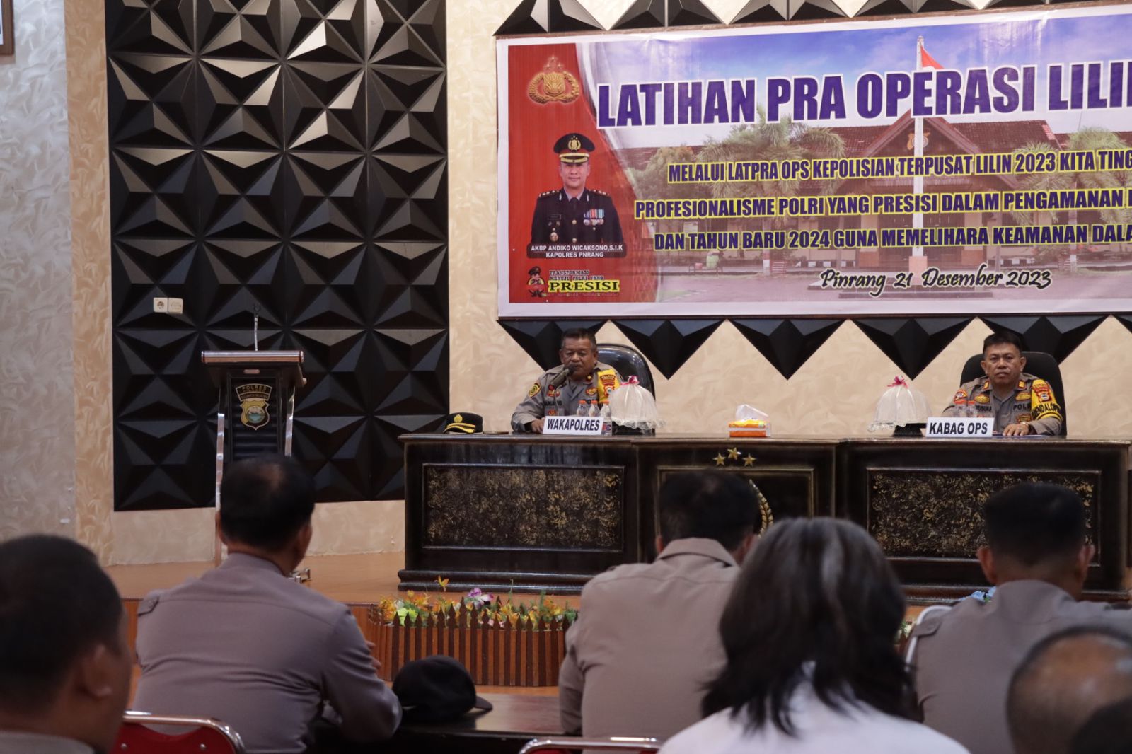 Polres Pinrng Gelar Latihan Pra Ops Lilin 2023​