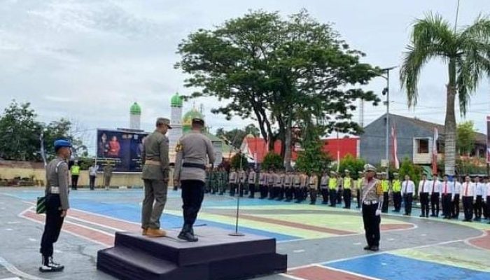 Polres Luwu Timur Awali Ops Lilin 2023 Dengan Apel Pergelaran Pasukan