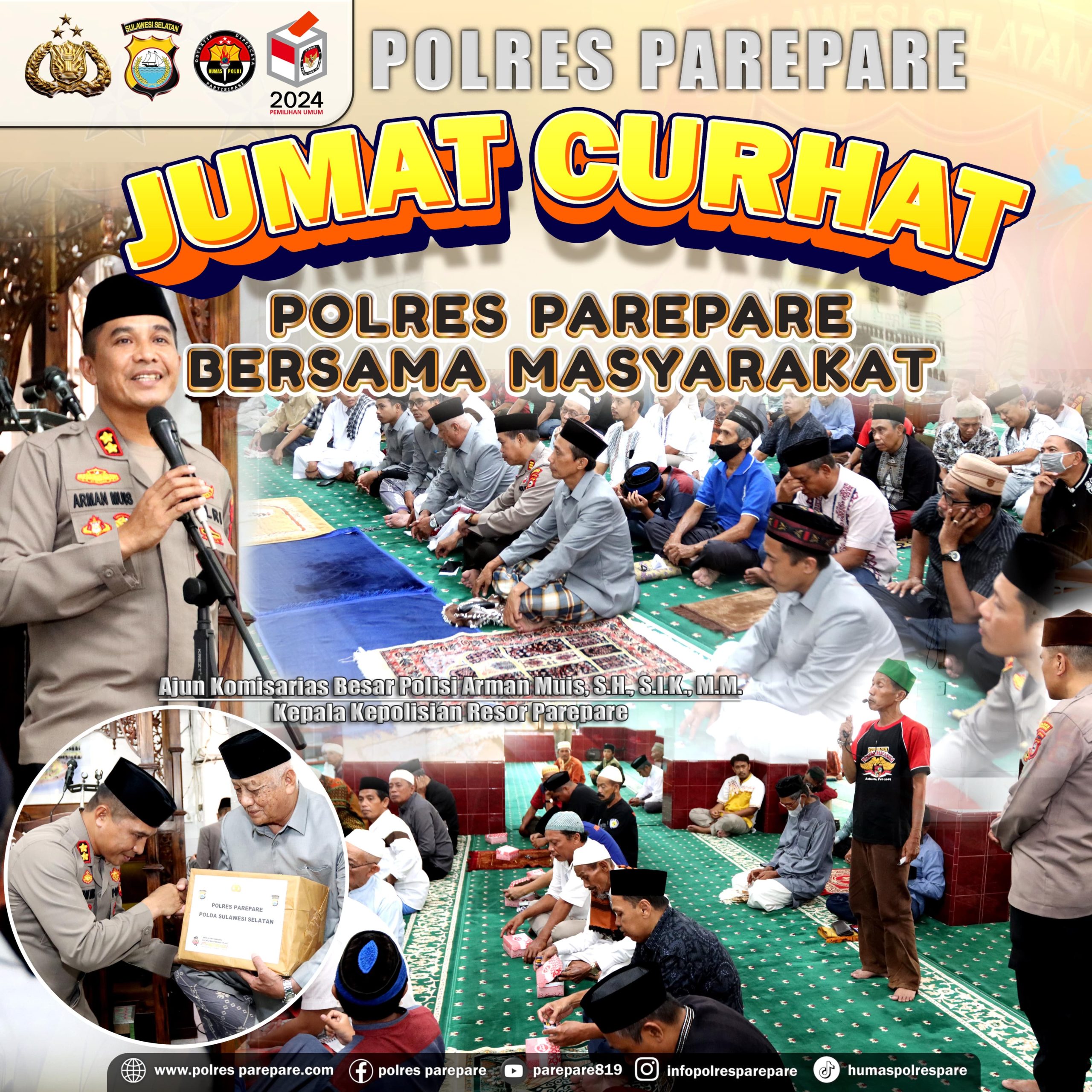 Tindak Lanjuti Perintah Kapolri, Kapolres Parepare Perintahkan Polsek Jajaran Tingkatkan Jumat Curhat