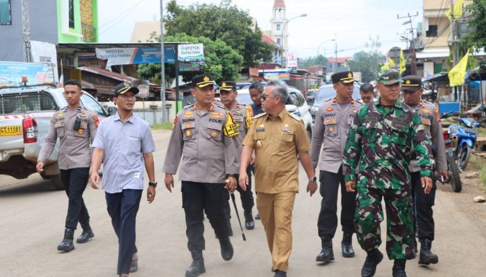 Bersama Bupati dan Forkopimda, Kapolres Luwu Timur Cek Pos PAM Ops Lilin 2023