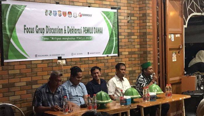 PC HMI Bulukumba menyelenggarakan FGD dan Deklarasi Pemilu Damai 2024