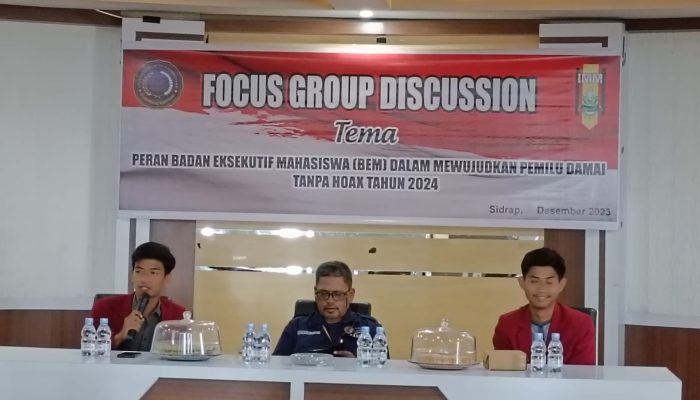 Dukung Pemilu Damai 2024, BEM UMS Rappang Gelar FGD