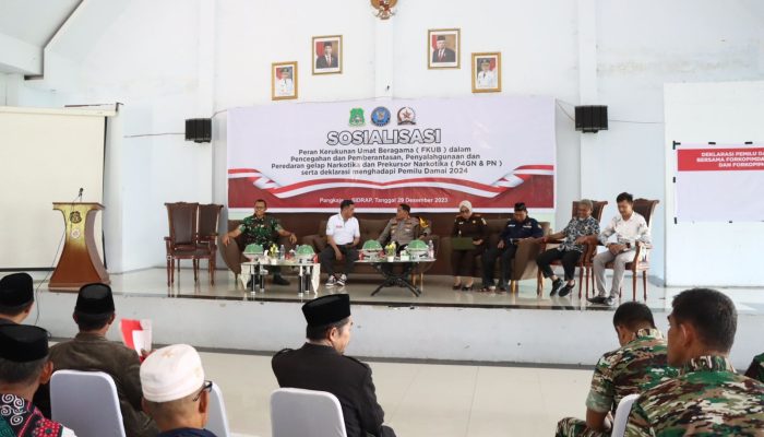 Ini Saran Kasat Resnarkoba Polres Sidrap Bagi Pecandu Narkoba Saat Hadiri Sosialisasi FKUB