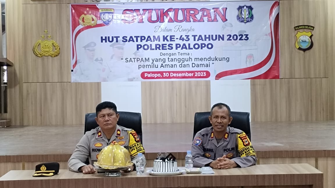 Wakapolres Palopo Hadiri Syukuran Ulang Tahun Satpam Ke 43 Tahun