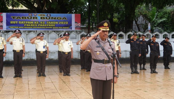 HUT Satpam Ke 43 Tahun 2023, Kapolres Parepare : Satpam Garda Terdepan, Semoga Semakin Jaya, Solid dan Sukses