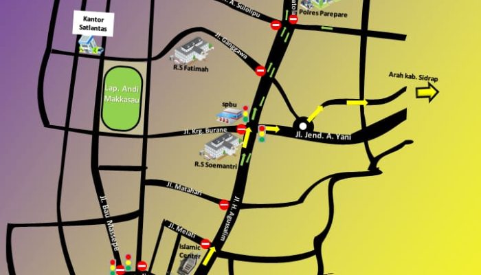 Sat Lantas Polres Pare-Pare Rekayasa Arus Lalulintas, Ini Jalan Yang Akan Ditutup Saat Malam Tahun Baru