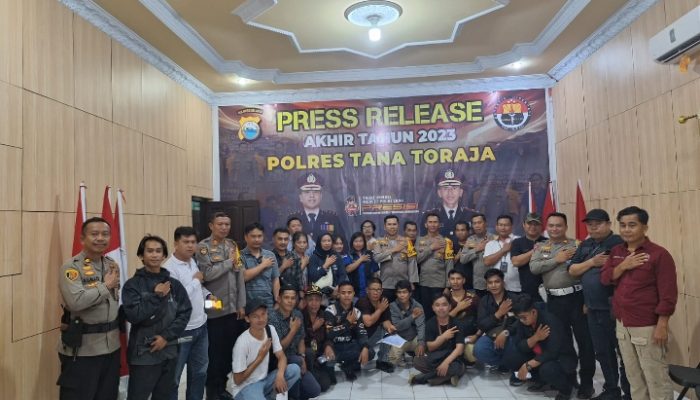 Kapolres Pimpin Rilis Akhir tahun,Ini sejumlah Capaian dan Kinerja Polres Tana Toraja Tahun 2023