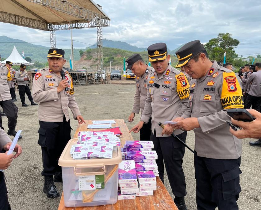 Kapolres Soppeng Pimpin Pelaksanaan Apel Gabungan Dalam Rangka Ops Mantap Brata 2023-20224