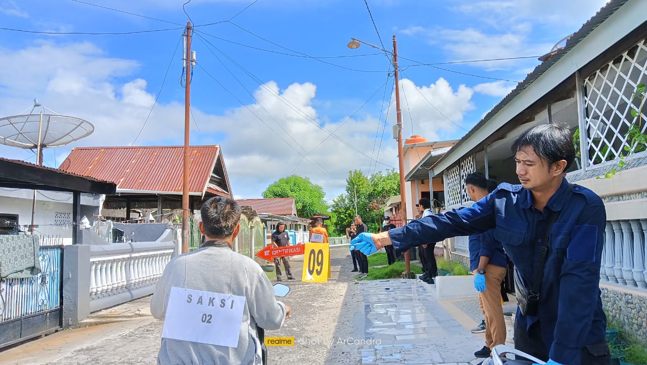 Polres Parepare Gelar Reka Ulang Pembakaran Rumah, Ini Jumlah Adegan yang Diperagakan…!!!