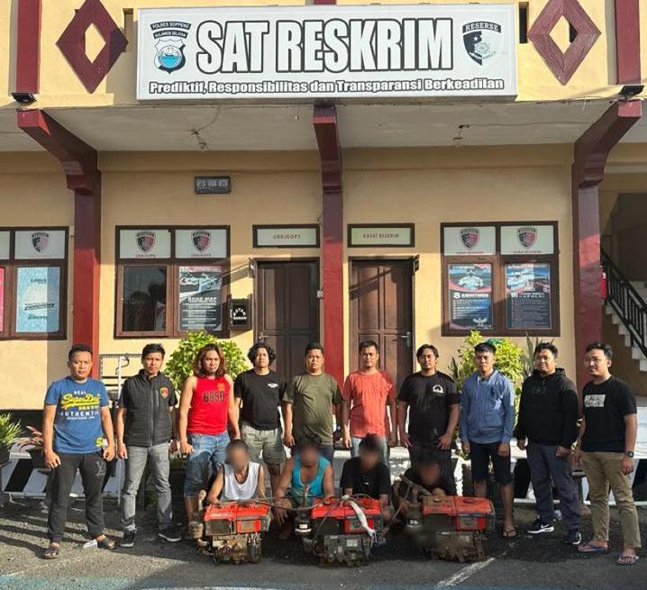 Lagi, 4 Pelaku Pencurian Mesin Traktor Dikandangkan Oleh Tim Resmob Polres Soppeng