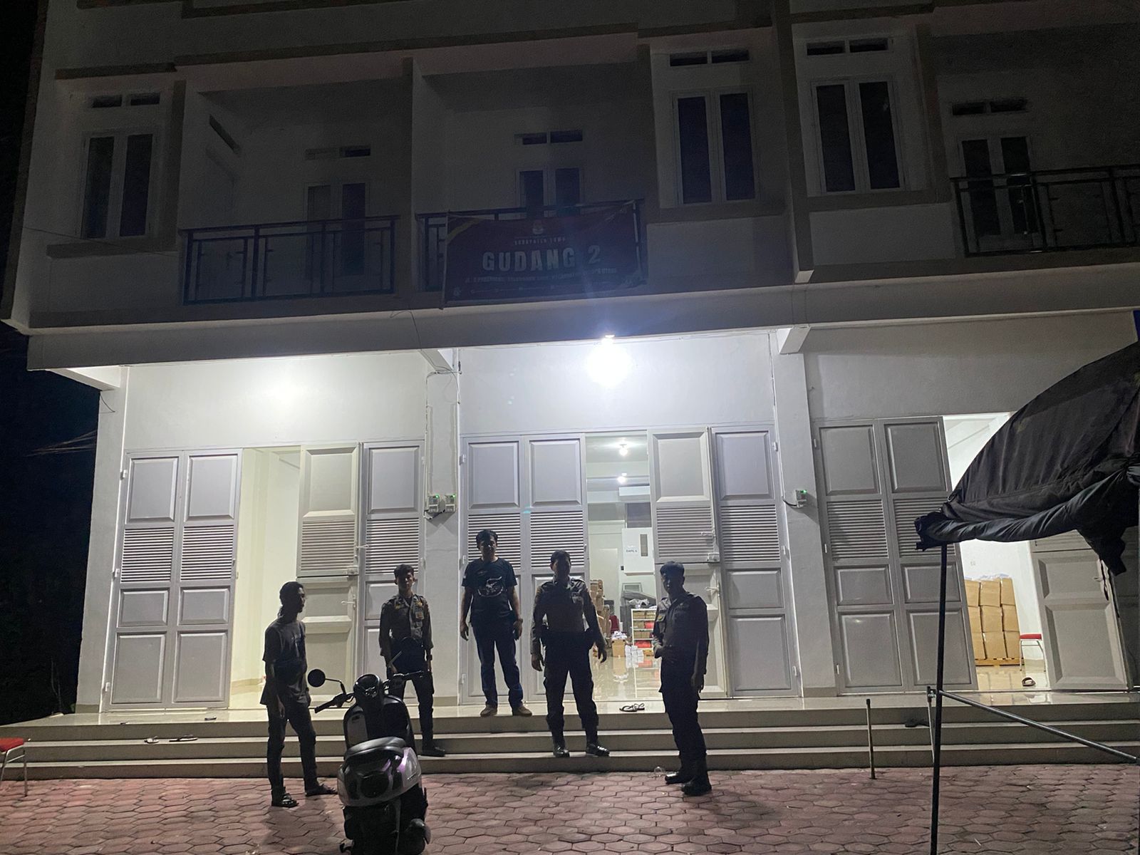 Antisipasi Gangguan Kamtibmas, Sat Samapta Polres Luwu Gencar Patroli Sambangi Gudang Logistik KPU