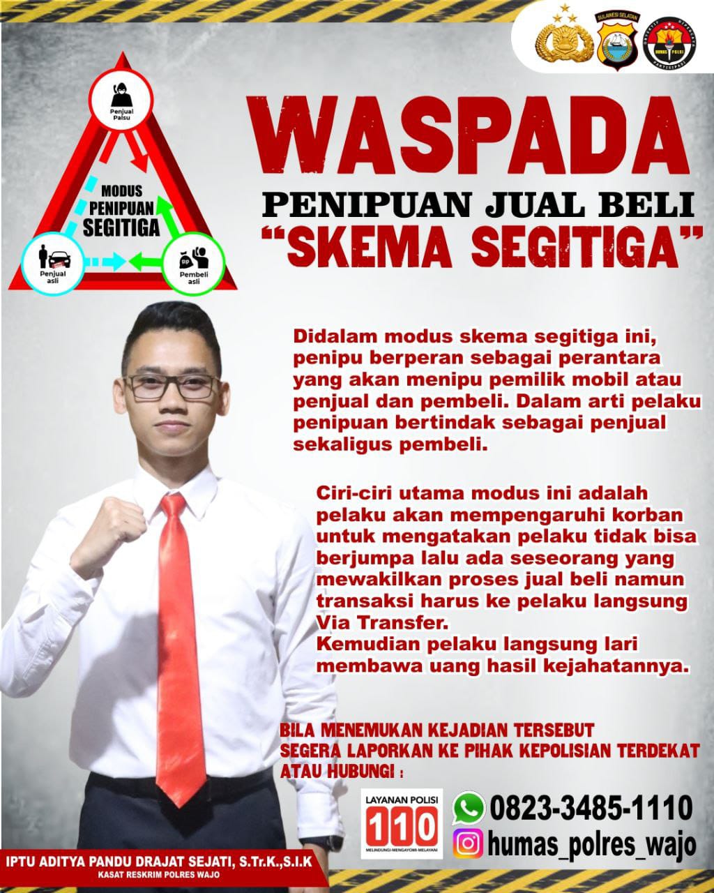 Marak Modus Penipuan Segitiga, Ini Pesan Kasat Reskrim Polres Wajo