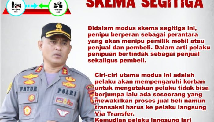 Kapolres Wajo Ajak Seluruh Masyarakat Waspada Penipuan Dalam Jual Beli Dengan Skema Segitiga
