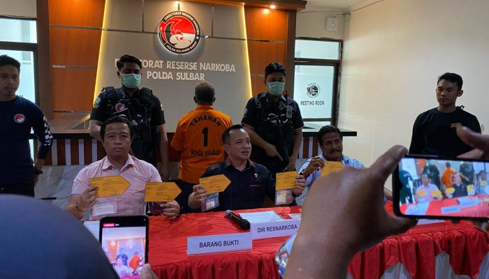 Ditnarkoba Polda Sulbar Rilis Tangkapan Sabu Awal Tahun 2024